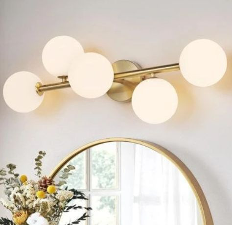 دیوارکوب فلزی مدرن همراه ۵ حباب D140