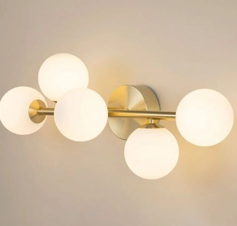 دیوارکوب فلزی مدرن همراه ۵ حباب D140