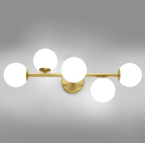 دیوارکوب فلزی مدرن همراه ۵ حباب D140
