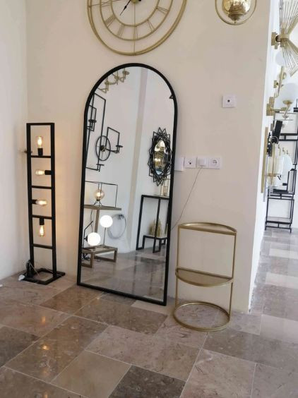ایینه مدرن گنبدی قدی فلزی ساده E101