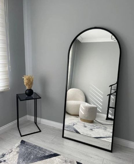 ایینه مدرن گنبدی قدی فلزی ساده E101