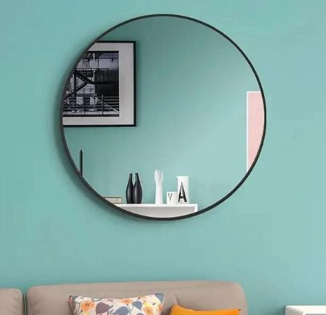ایینه مدرن فلزی دایره گرد ساده E113