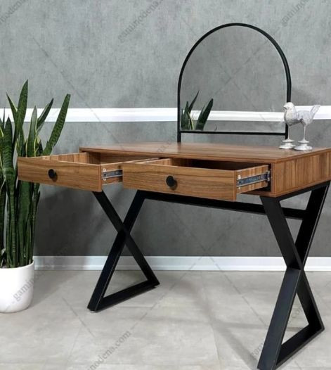 کنسول کشودار از جنس فلز و چوب